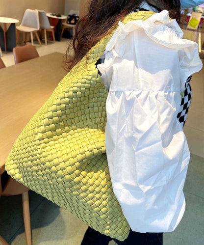 Faux Shoulder White Bag Capacity Leather Women Large