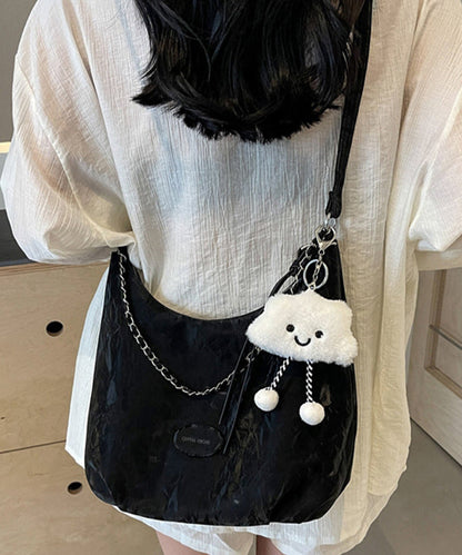 Women Shoulder Solid Leather Bags Calf White Durable