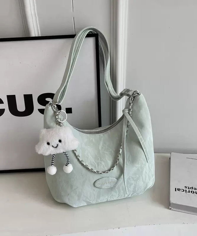 Women Shoulder Solid Leather Bags Calf White Durable