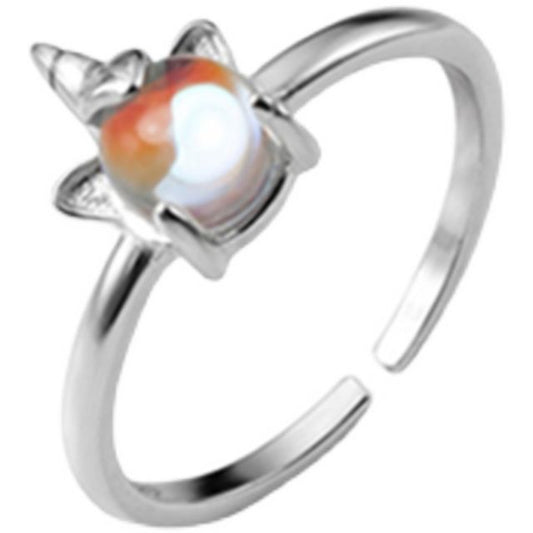 Ring Silver Open Sterling Unicorn