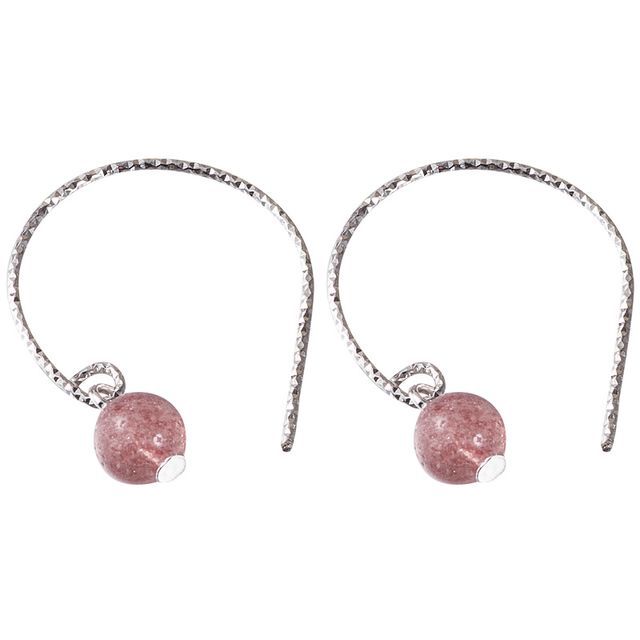 Faux Earring Sterling Crystal Silver Dangle