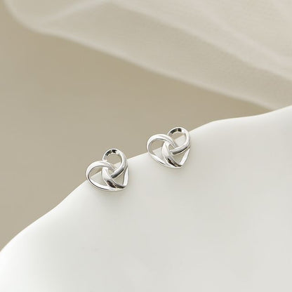 Stud Sterling Heart Silver Earring