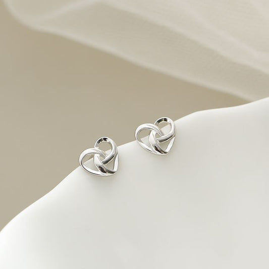 Stud Sterling Heart Silver Earring