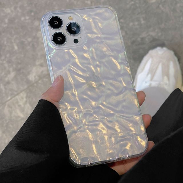Transparent Phone Case Textured