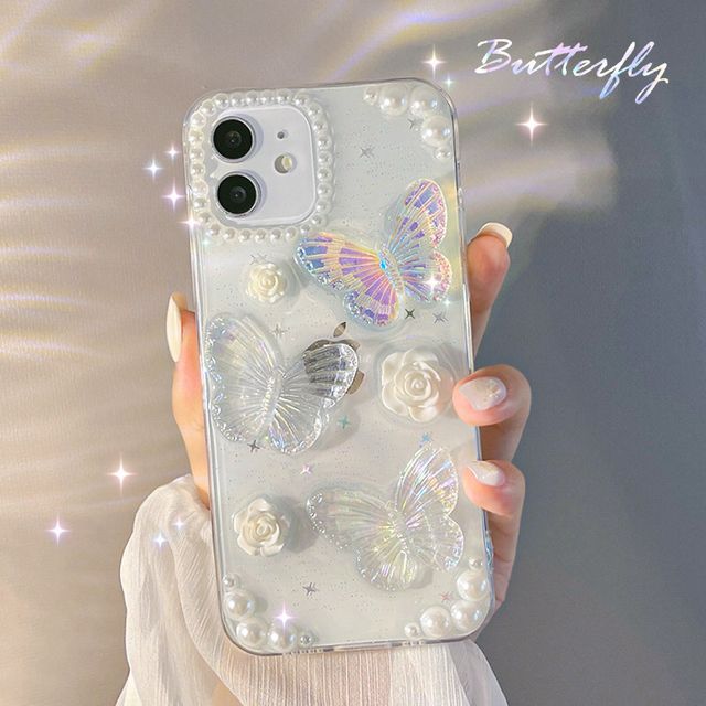 Butterfly Case Transparent Phone