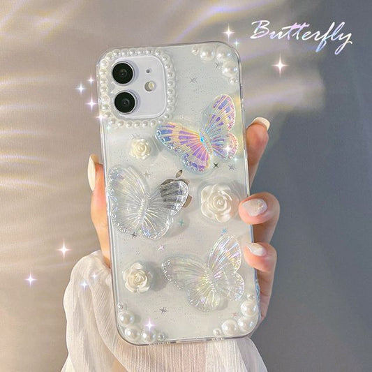 Butterfly Case Transparent Phone