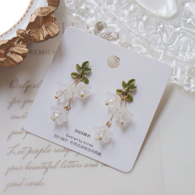 Drop / Clip-On Flower Earring