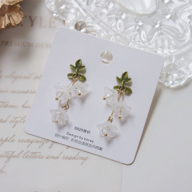 Drop / Clip-On Flower Earring