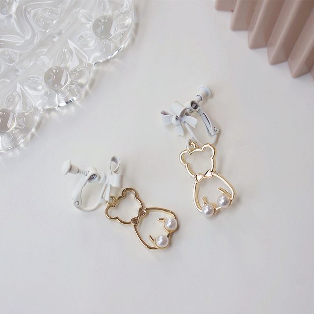 Alloy Earring Dangle Bear
