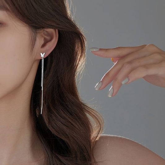 Butterfly Fringed Silver Sterling Earring