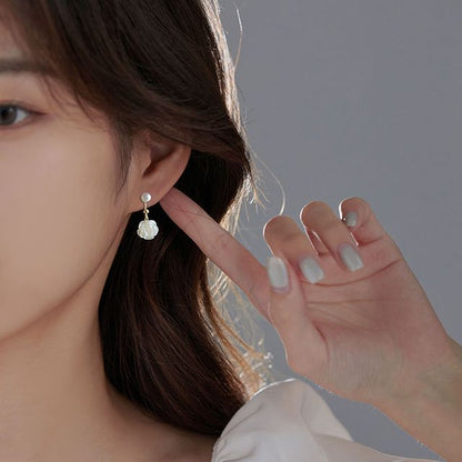 Sterling Silver Earring Floral Dangle