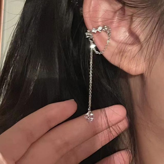 Alloy Earring Rhinestone Cuff