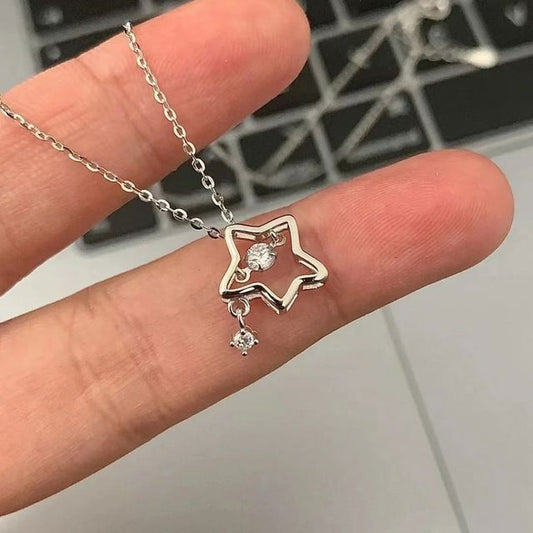 Alloy Choker Star Pendant