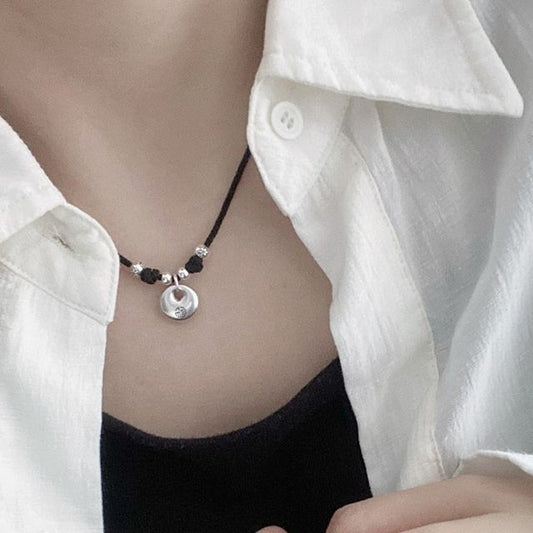 Silver Simple Necklace Sterling Pendant