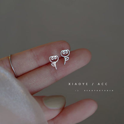 Earring Floral Sterling Silver