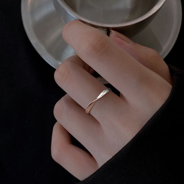 Silver Sterling Twisted Open Ring