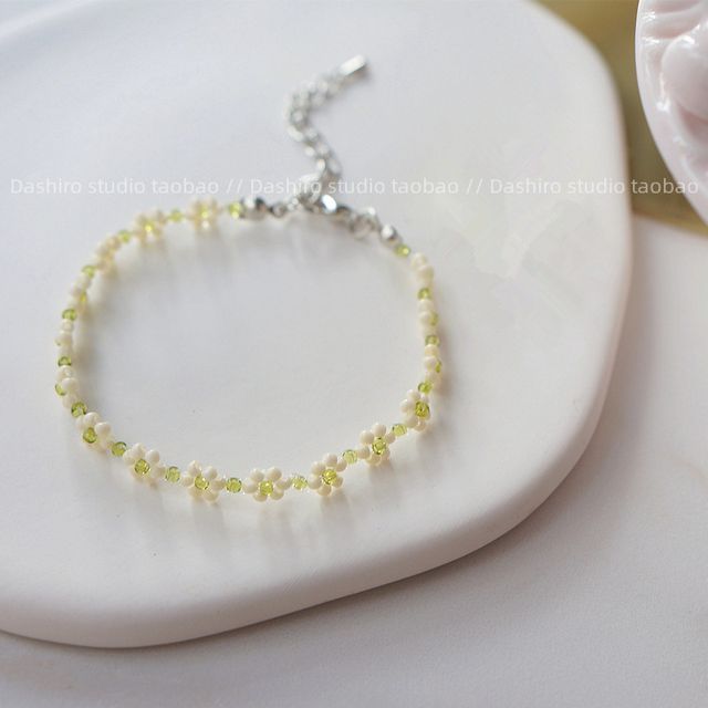 Acrylic Set / Ring Floral Bracelet