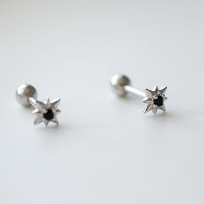 Earring Star Sterling Stud Silver