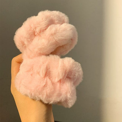 Chenille Peach / Hair Wrist Tie Band Headband