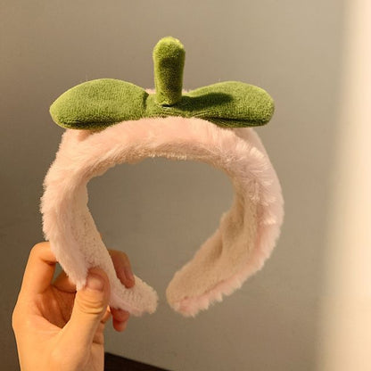 Chenille Peach / Hair Wrist Tie Band Headband