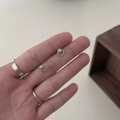 Alloy Bead Stud Earring