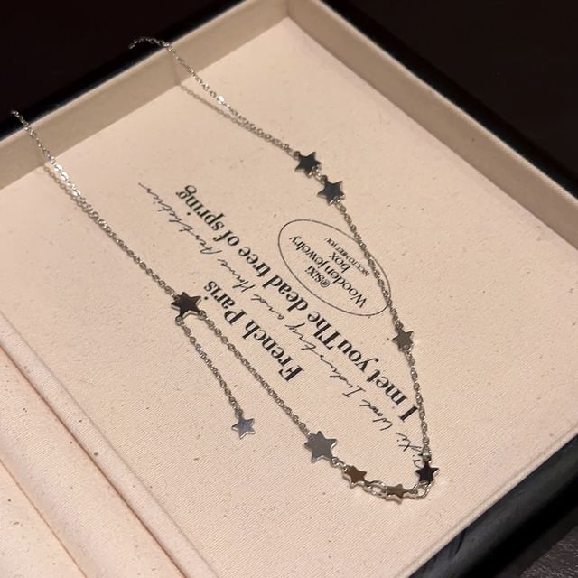 Necklace Alloy Pendant Heart / Star Choker Set