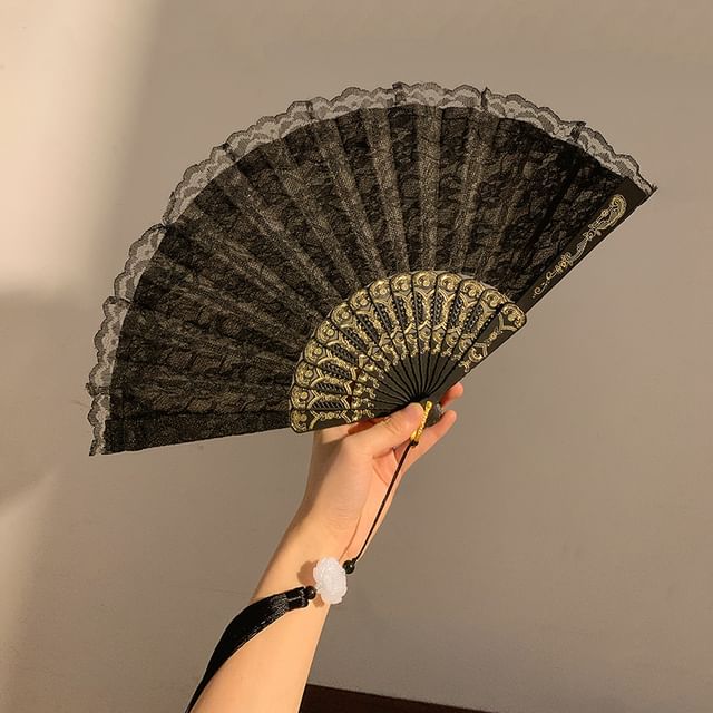Designs) Lace Fan Hand (Various Foldable
