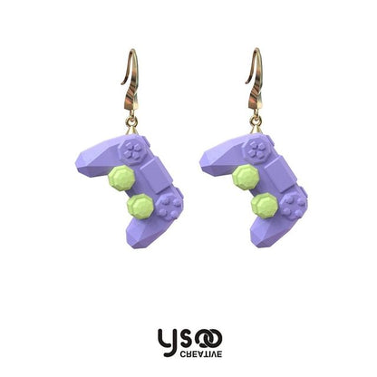 / Ear Cuff Drop Earring Clip-On Gamepad Asymmetrical Lettering