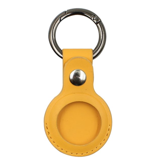 Leather Holder AirTag Keyring Faux