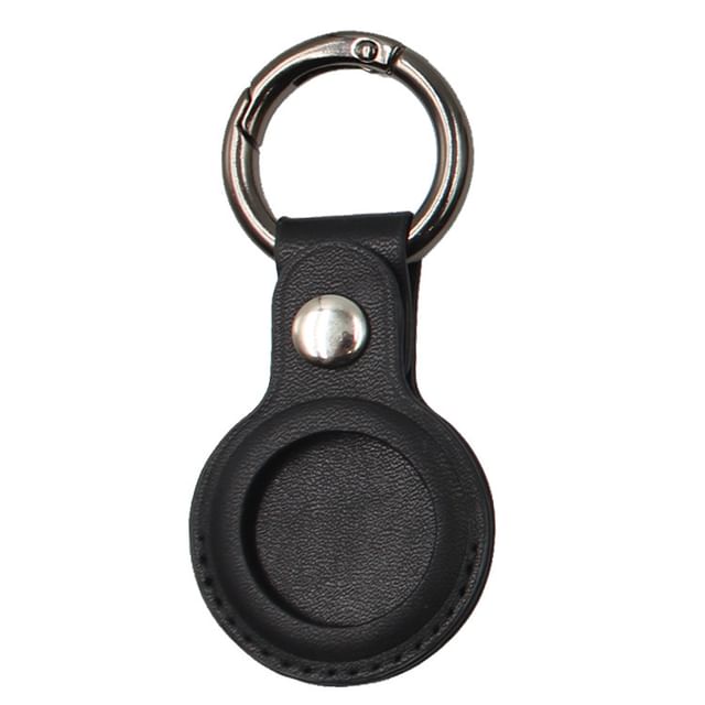 Leather Holder AirTag Keyring Faux