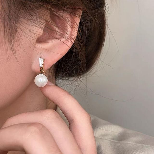 Drop / Earring Clip-On Faux Pearl