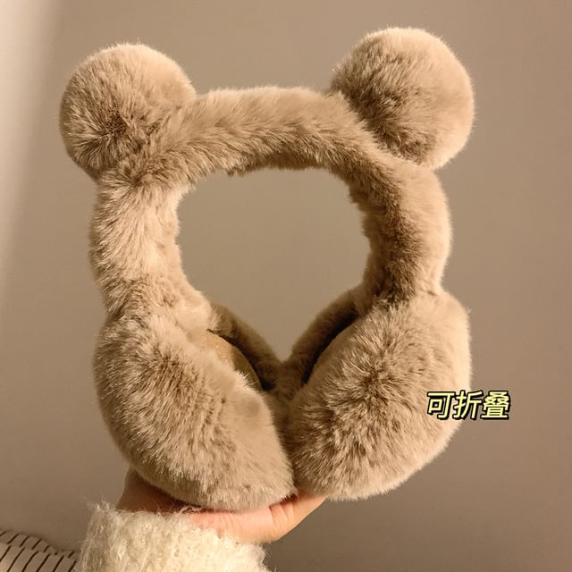 Chenille Earmuffs Bear Ear