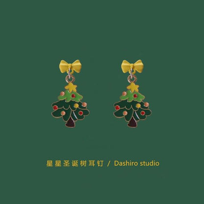 Christmas Tree On Clip Earring / Drop