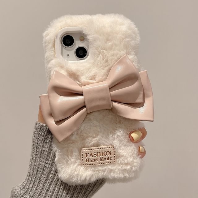 Case Phone Bow Chenille