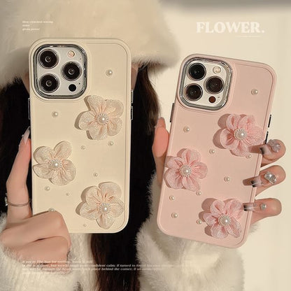Floral Pearl Phone Faux Case