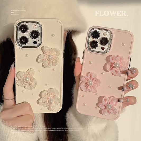 Floral Pearl Phone Faux Case