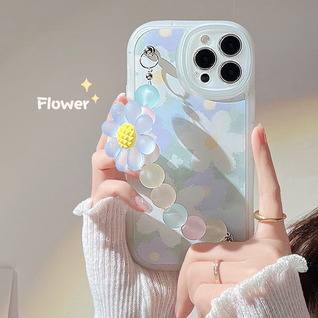 Phone Strap Floral Case