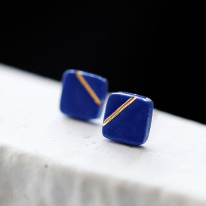 Earring Stud Square Ceramic