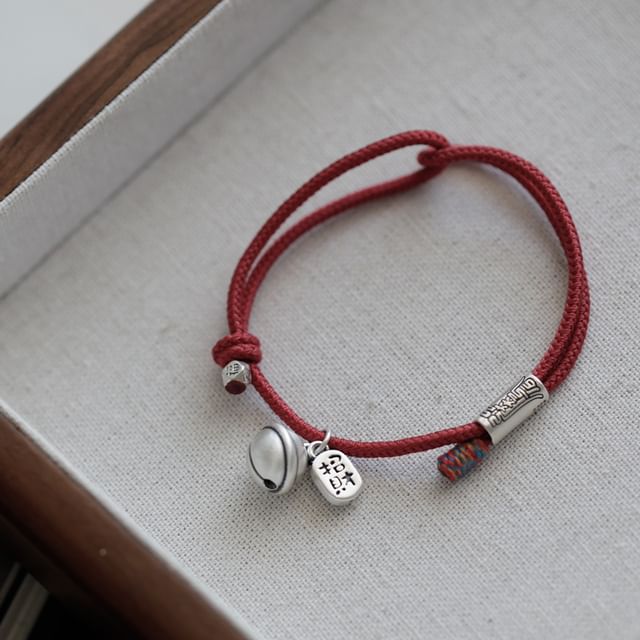 Bell Bracelet Silver String