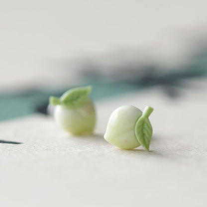 Peach Stud Ceramic Earring