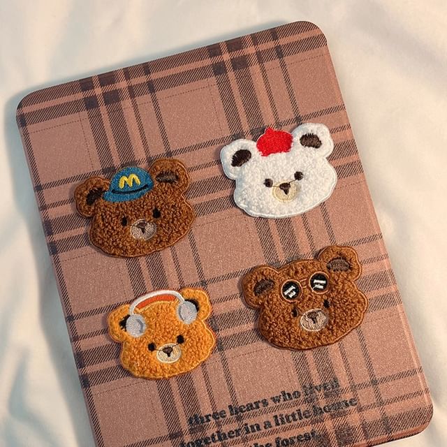 Plaid Case iPad Bear