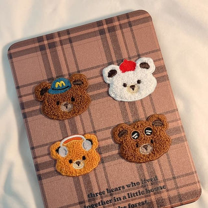 Plaid Case iPad Bear