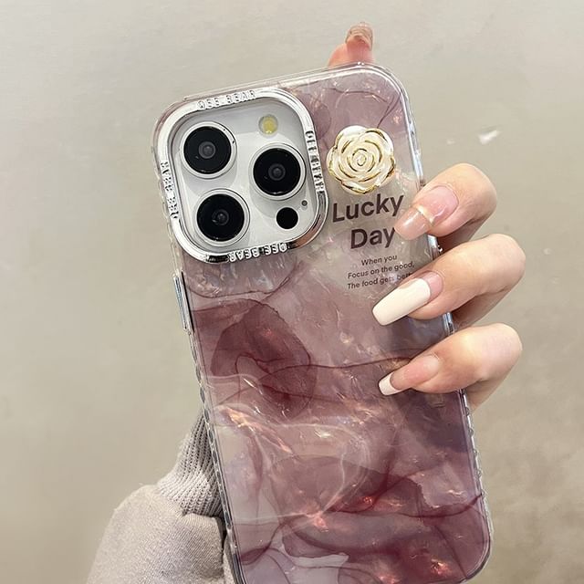 Floral Phone Marble Case Print