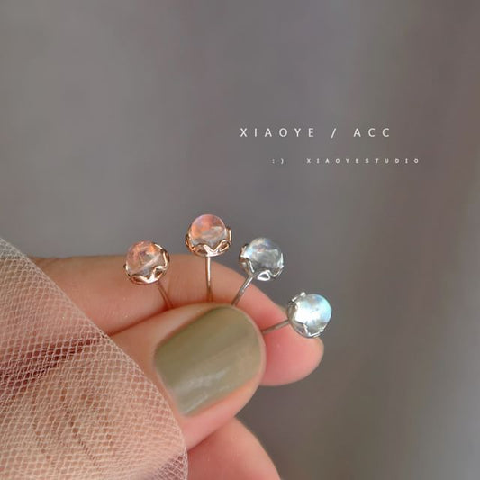 Stud Silver Earring Faux Gemstone Sterling