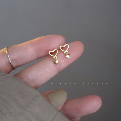 Earring Sterling Silver Heart Drop