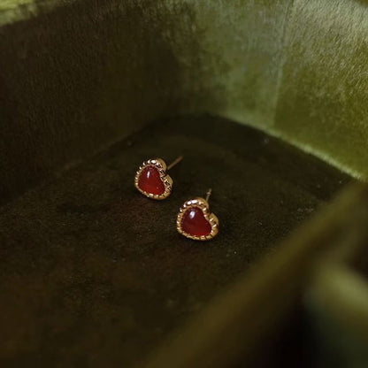 Earring Silver Sterling Stud Heart