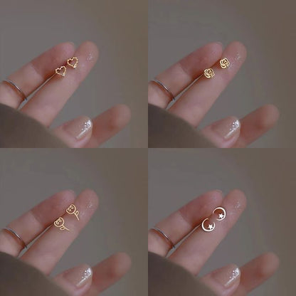 (Various Earring Sterling Silver Stud Designs)