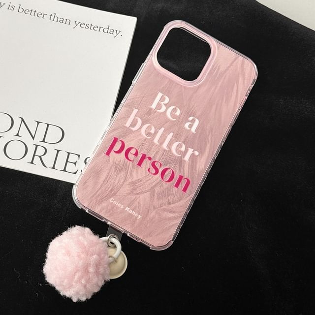 Phone Bell Pom Lettering Case