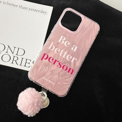 Phone Bell Pom Lettering Case