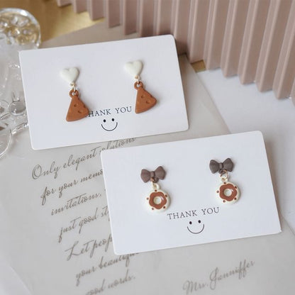 Donut Cheese Drop Earring / Alloy